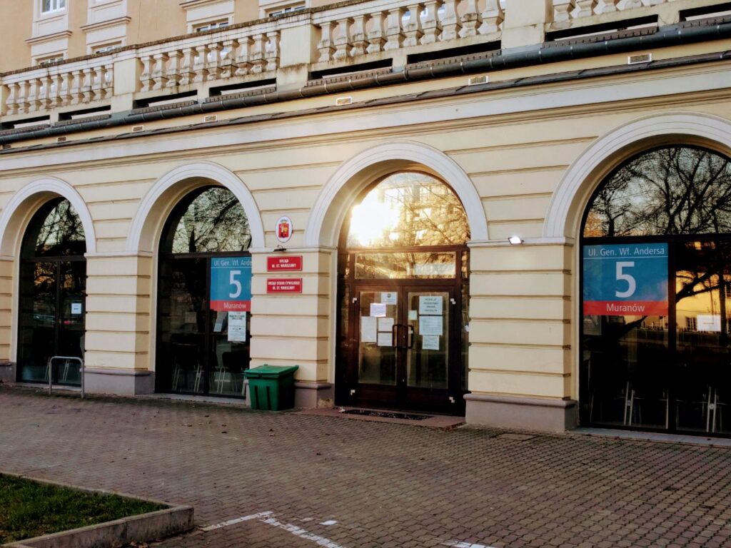 Urząd Stanu Cywilnego w Warszawie przy ulicy Andersa 5, miejsce pracy tłumacza przysięgłego